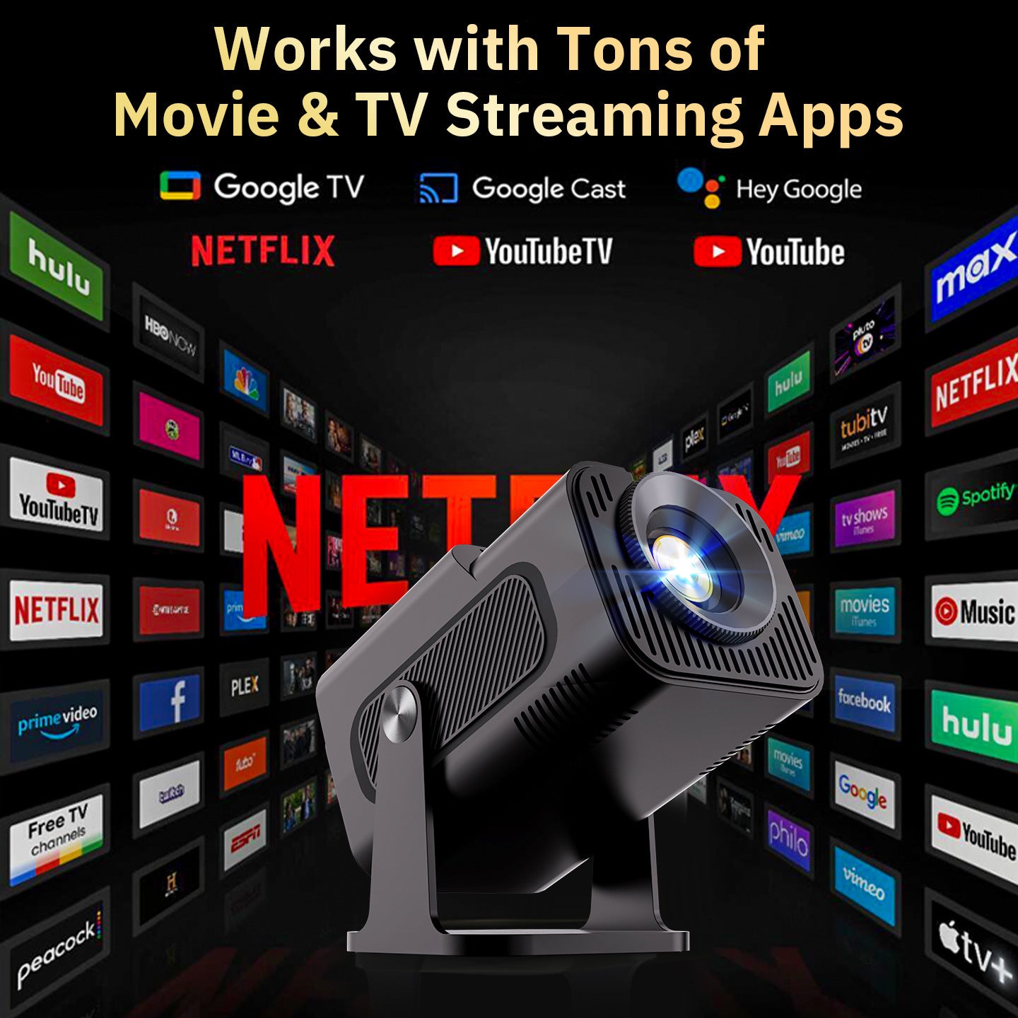 Portable Android Mini Projector with HD Display
