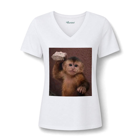 Women's Relaxed Heather CVC V-Neck Tee
